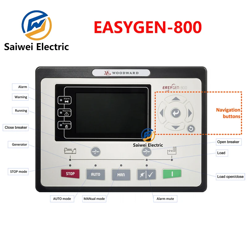 WOODWARD EASYGEN-800 Single machine automation of generator set controller +J1939+RS485+USB+ETHERNET