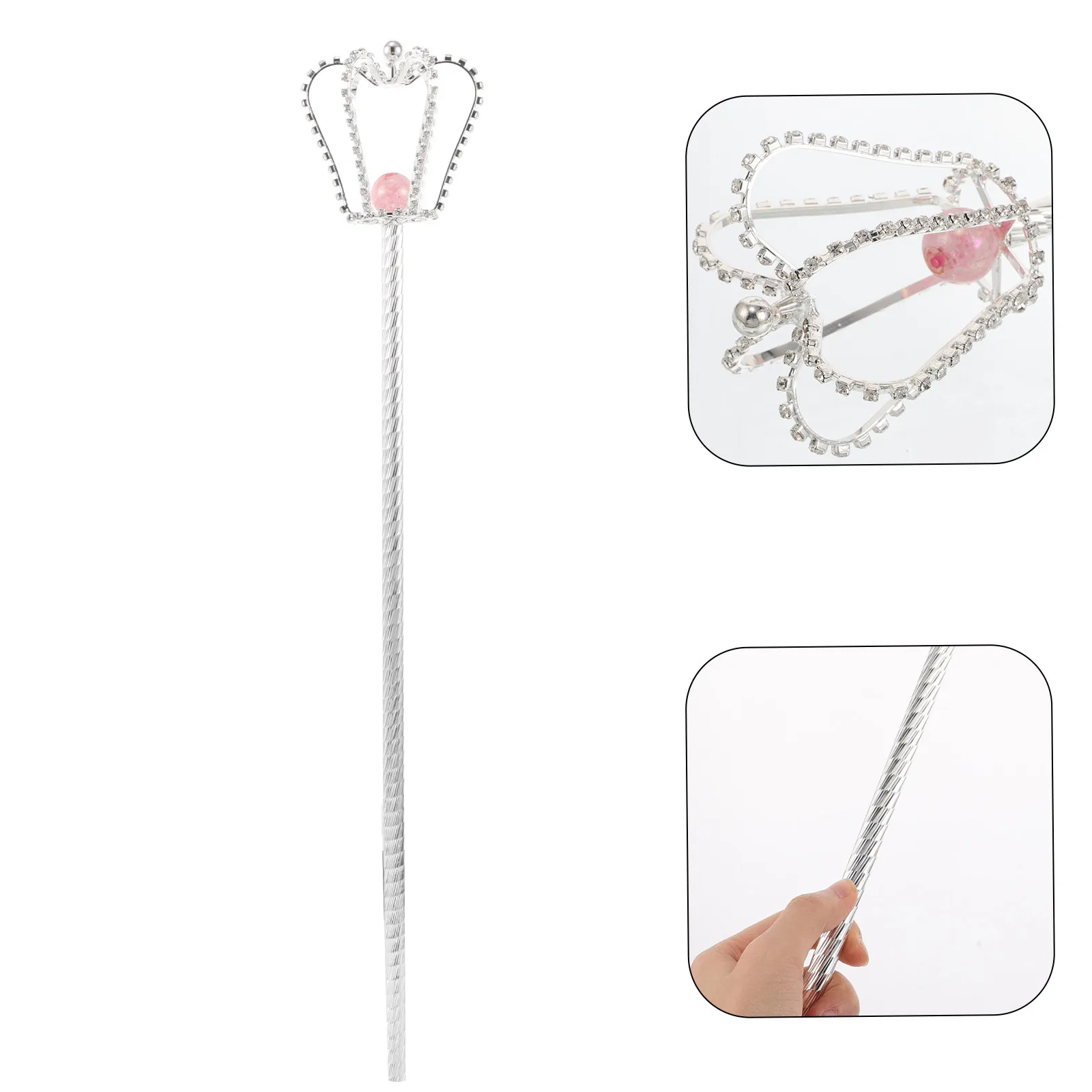 

Princess Wand and Crown Set Unique Design Wedding Props Queen Costume Dress Up Royal Wand for Cosplay Party Favors