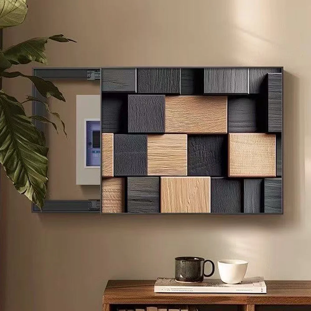 Electric meter box painting decorative painting high-end feeling luxury restaurant switch box shading hanging painting