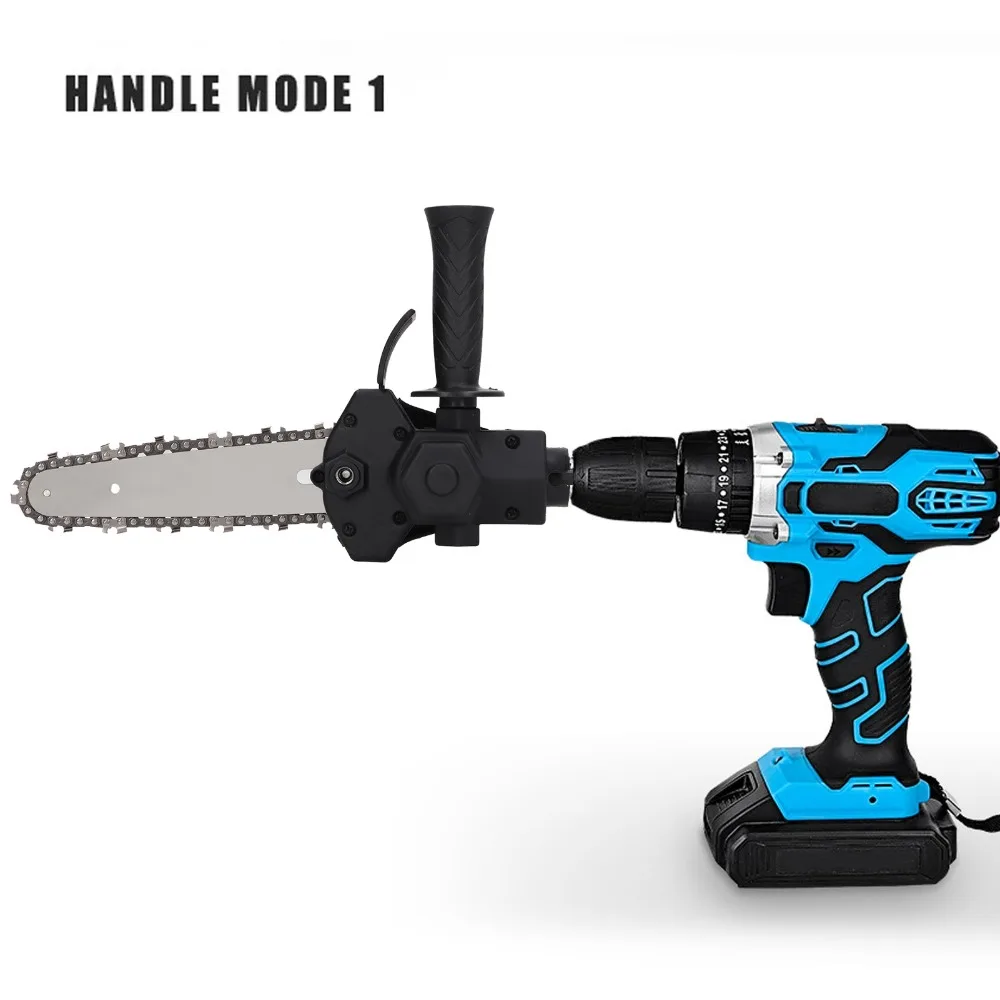 

6 Inch Electric Drill To Saw Adapter Power Chain Saws Portable Electric Drill Chainsaw Practical Conversion Head Woodworking