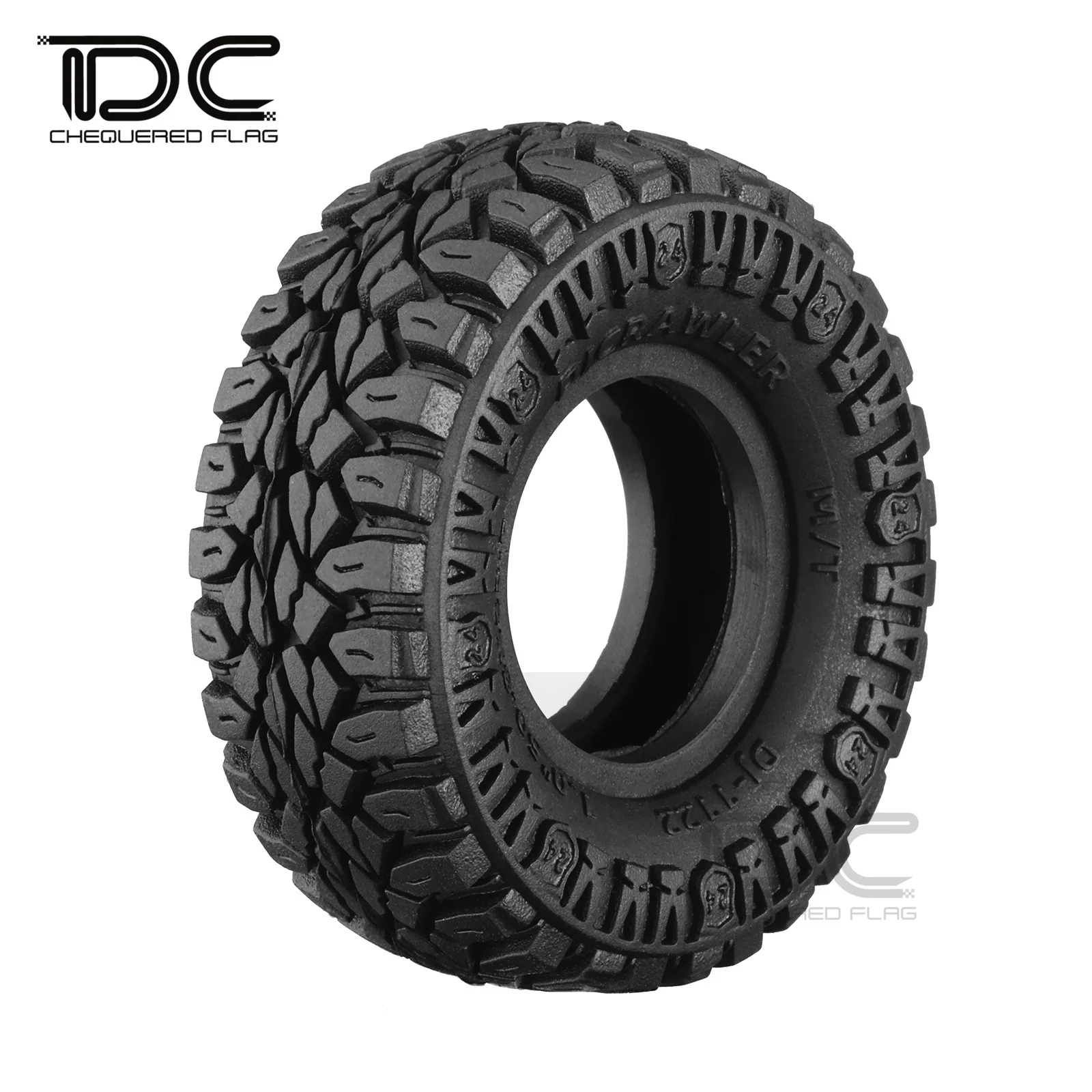 1 inch Wide MT Tires x Sponge Rubber 1/24 RC Crawler Truck Car Parts for 1/18 TRX-4M Bronco Axial SCX24 Deadbolt Gladiator