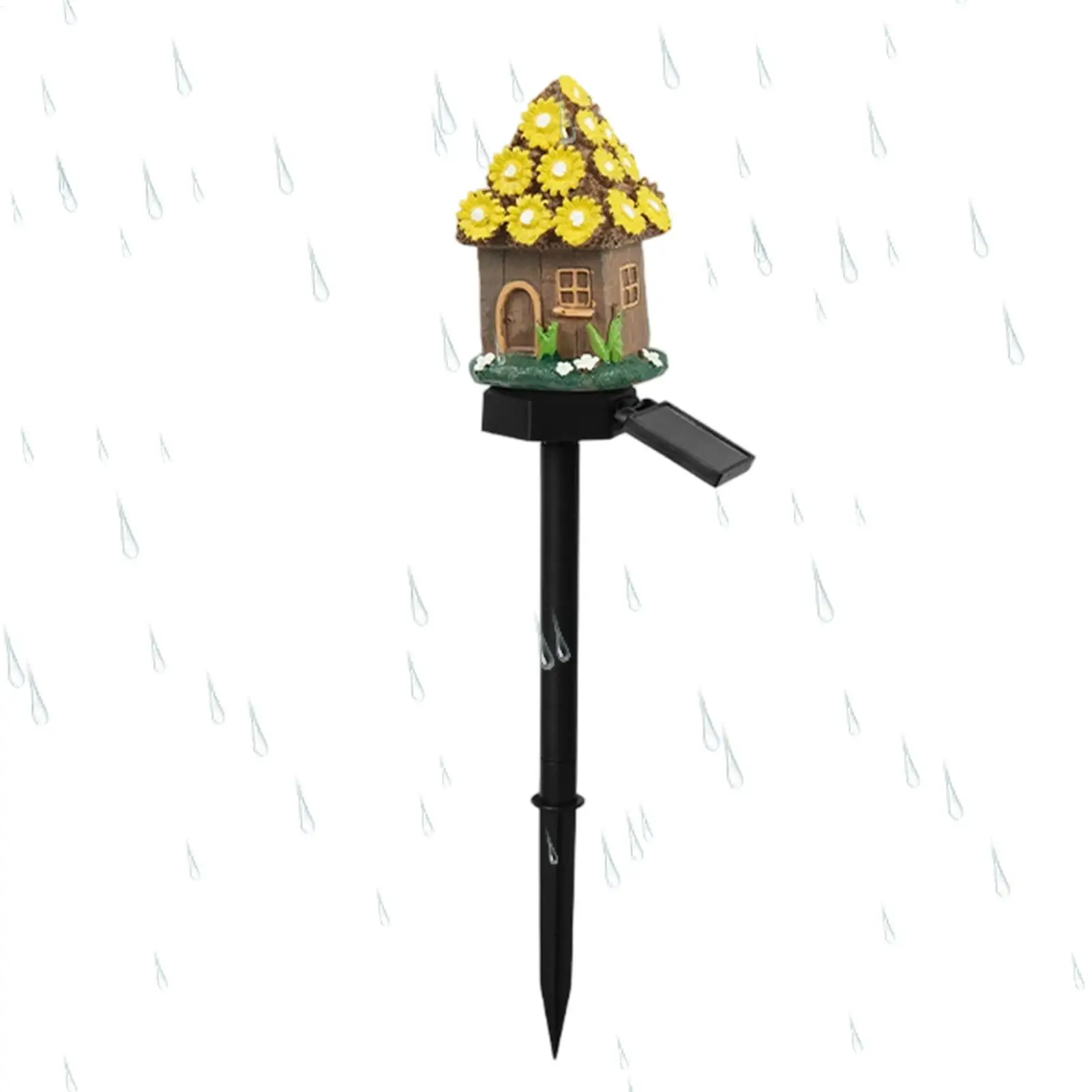 

Solar Mushroom Lights Auto On/Off Cottage LED Statue Lamp Fairy Houses Mushroom Garden Decor For Flower Bed Yard Balcony Patio