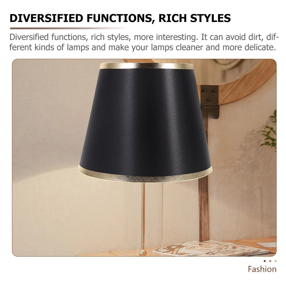 Modern Fabric Lamp Shade for Desk Lamp Replacement Circular Table Lampshade Lightweight Easy Install Decorative Household Light
