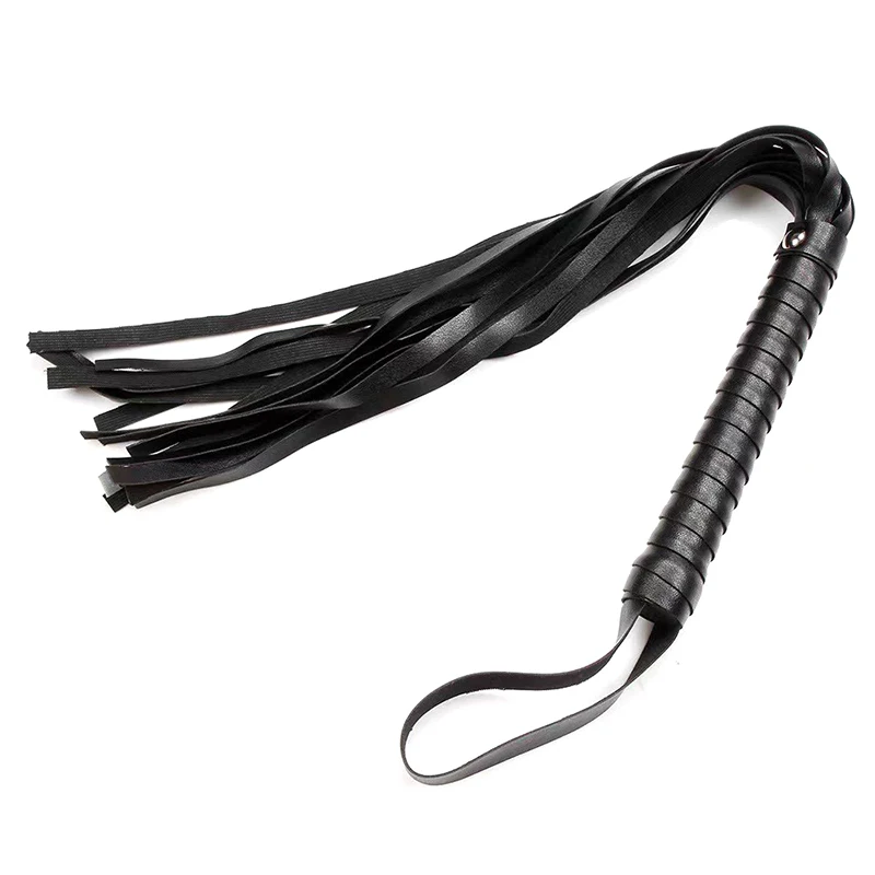 High Quality Pu Leather Pimp Whip Racing Riding Crop Party Flogger Hand Cuffs Queen Colourful Horse Riding Whip