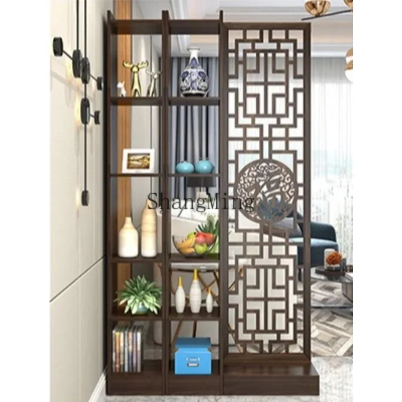 

SM living room screen partition decoration household double-sided simple modern solid wood porch cabinet