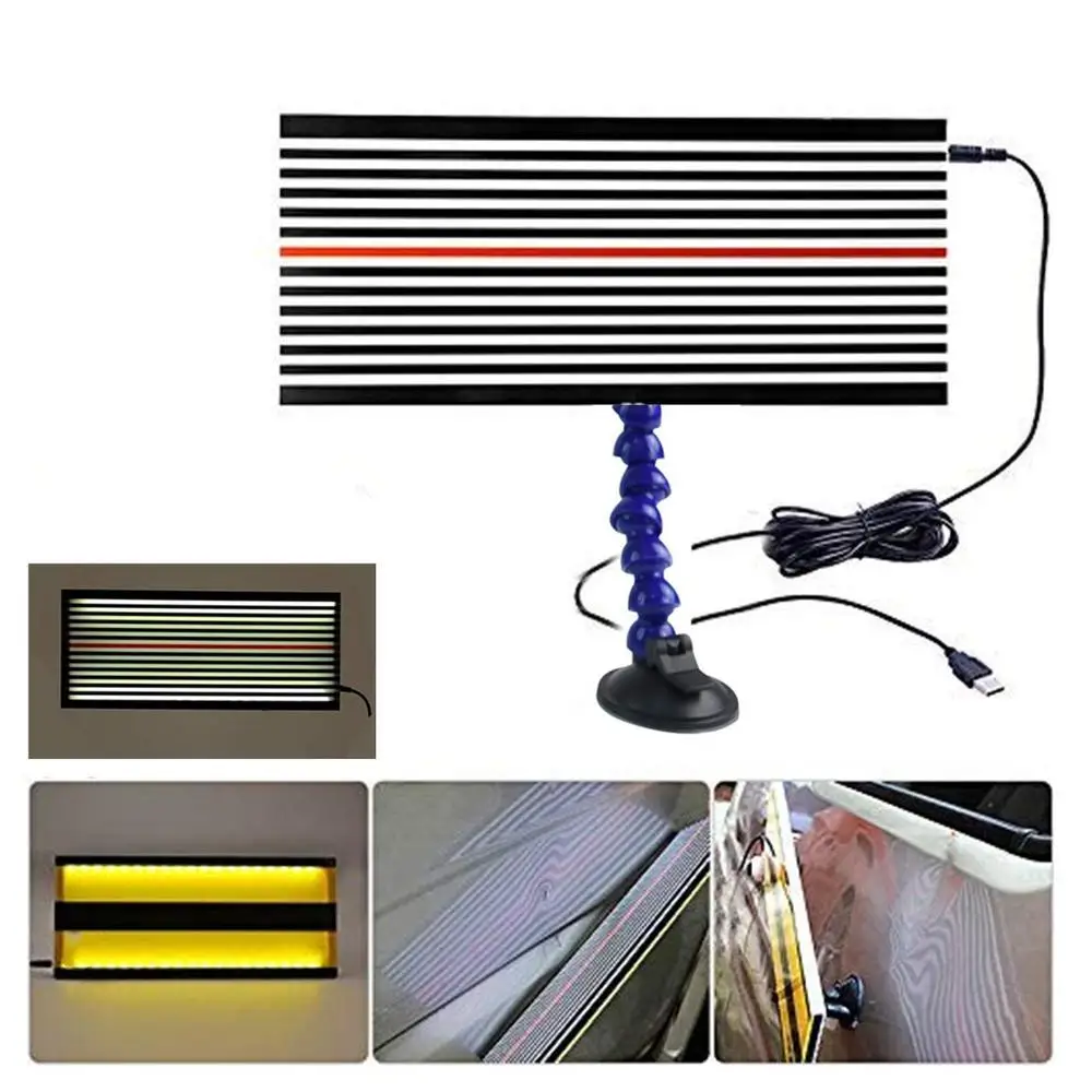 Dent Repair LED Line Board Double Stripe Reflector Panel with Adjustment Holder Touch Control PDR Tool dent Repair Kit Car Bosy