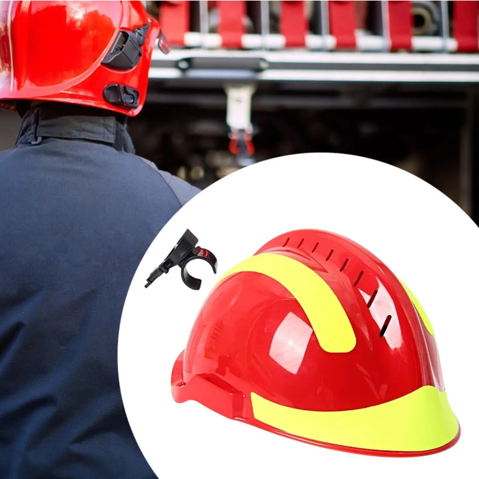 Hard Hat Safety Helmet with Flashlight Holder Protection Gear Worker Hardhat