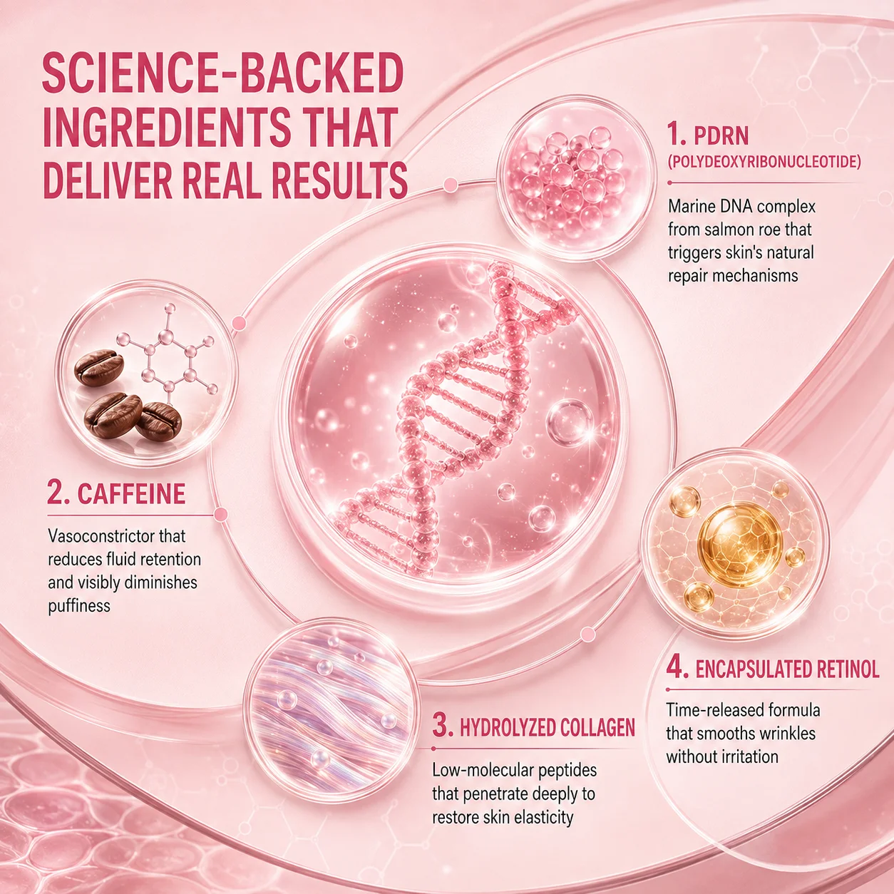 60個入り PDRNカフェイン配合のアイパッチ。コラーゲン配 - Collagen Under Eye Patches のレビューと価格