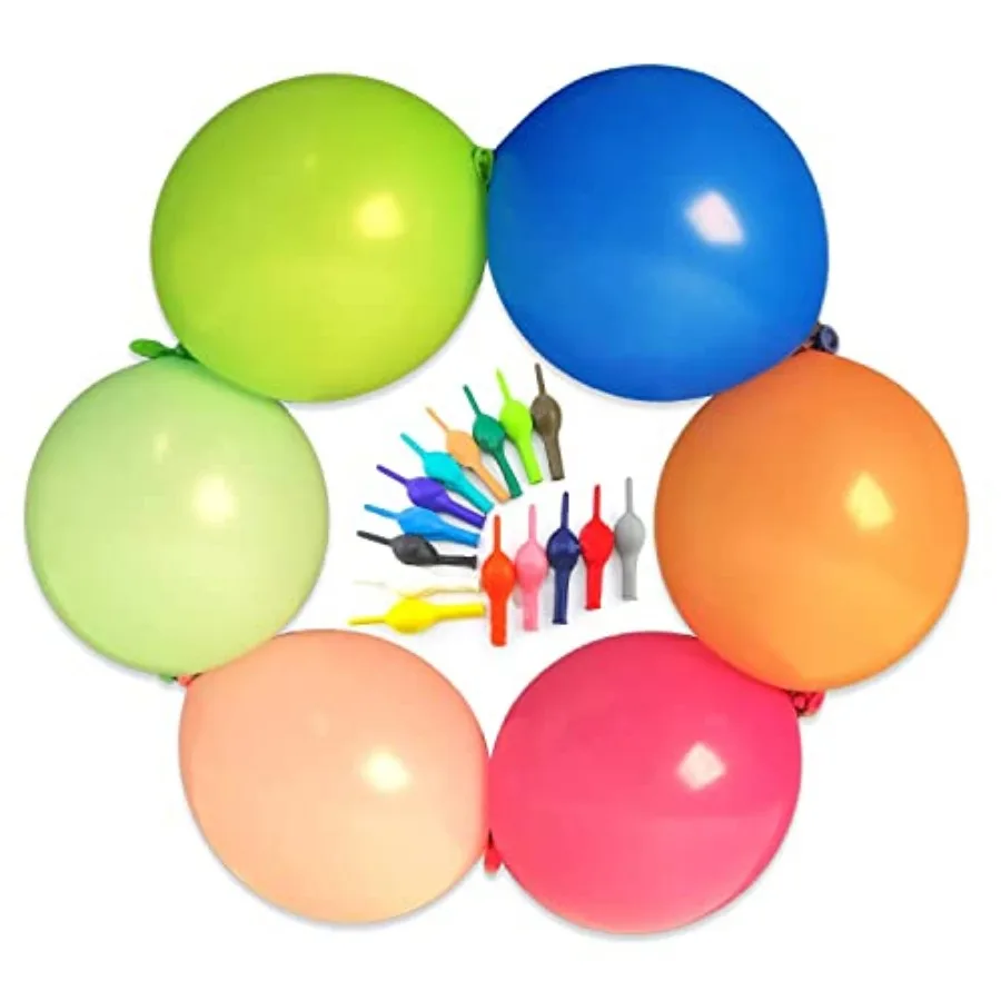 

12 Inch Link Balloons - 60 Pcs Quick Link Latex Balloons for Photo Shoot, Baby Shower, Birthday Party Decoration