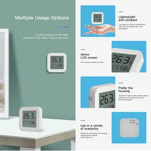 TUYA Temperature Moisture Sensor Mini Display LCD Compatible with Bluetooth App Remote Control Hygrometer 12 Main Sales Camera Thermographic - №11