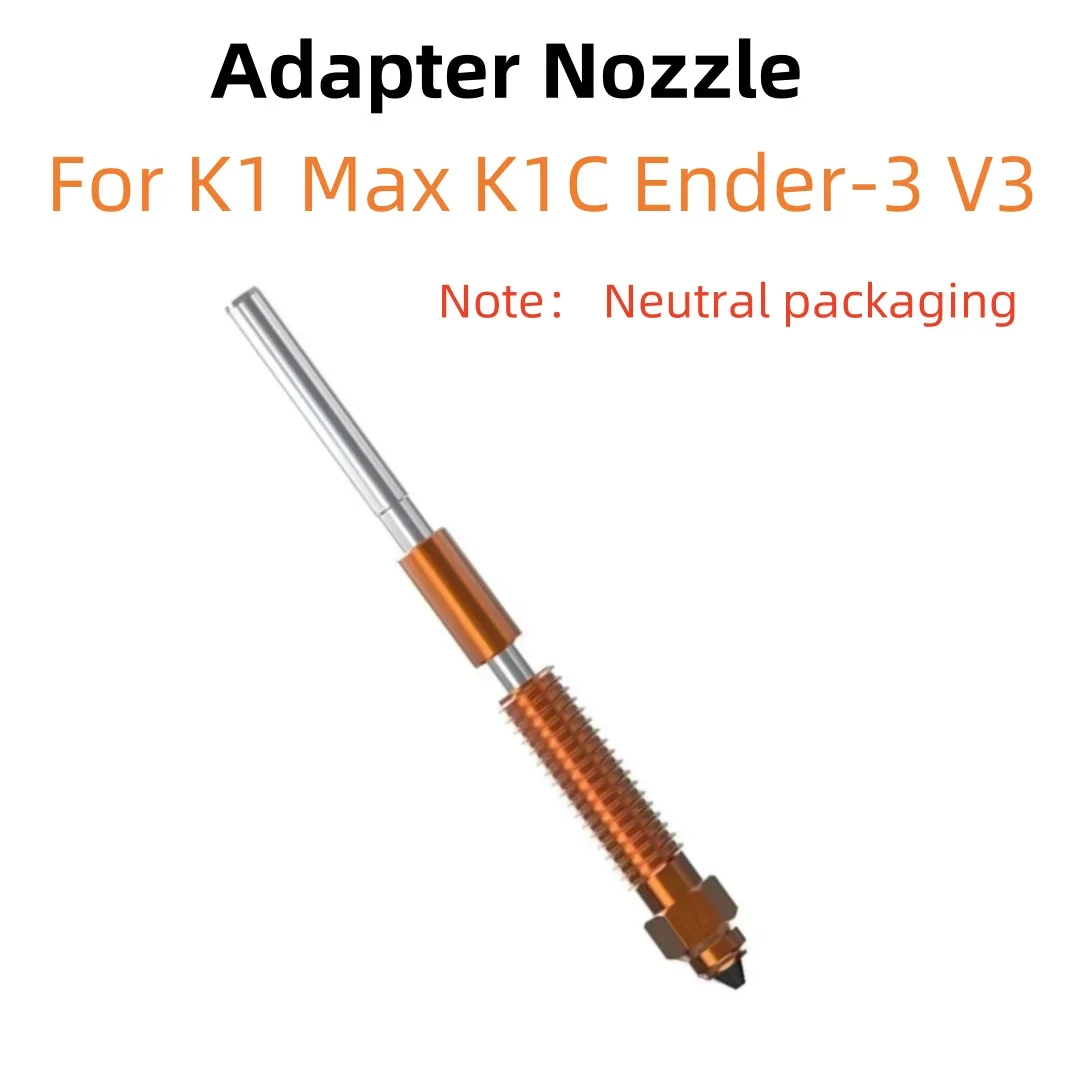 สำหรับ Creality Quick-Swap หัวฉีด0.4มม. 1ชิ้นสำหรับ K1 K1C สูงสุด Ender-3 V3หัวฉีดเหล็กชุบแข็งการพิมพ์ความเร็วสูงแบบอัปเกรด