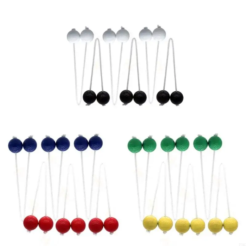 

77HC 6Pcs Ladders Toss Ball Replacement Hard Golf Training Ball for Kids Adult