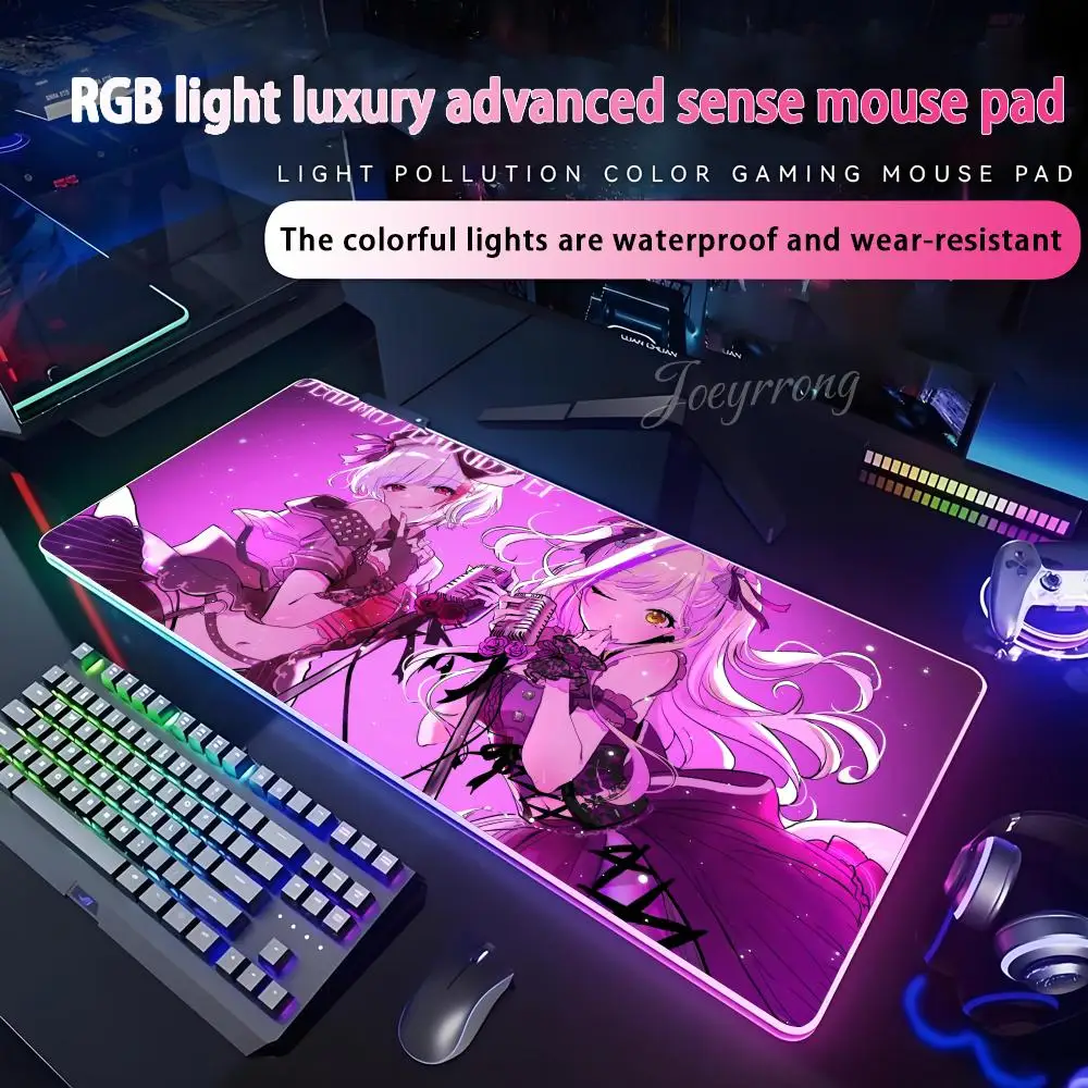 

Коврик для мыши Geoxor Moneko RGB, расширенная игровая клавиатура, семь цветов, светодиодные коврики, большие, 1000x500 мм, XXL, геймер