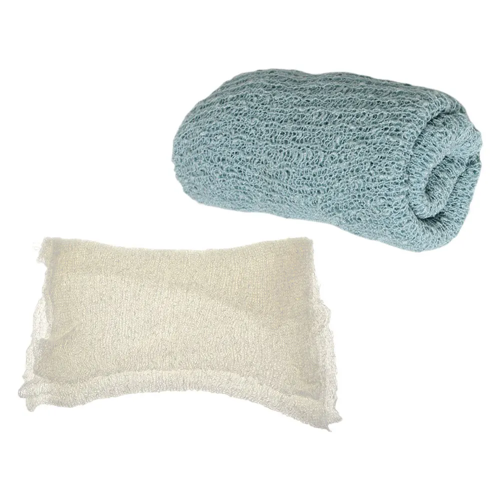 

2 PCS Baby Photo Packing Newborn Photoshoot Swaddle Wrapped Yarn Photography Boy