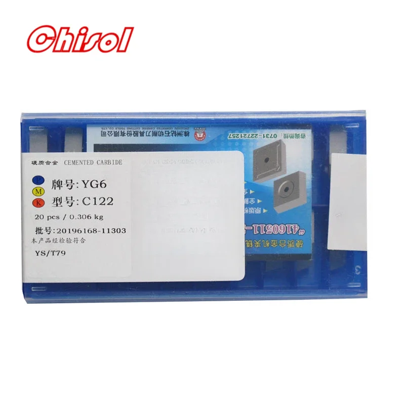 20pcs/box C122 YT5 YW2 YW1 YT15 YT14 YG6 YG8 Carbide Brazed Inserts Welding Tips Blade Cutter Cutting Tools