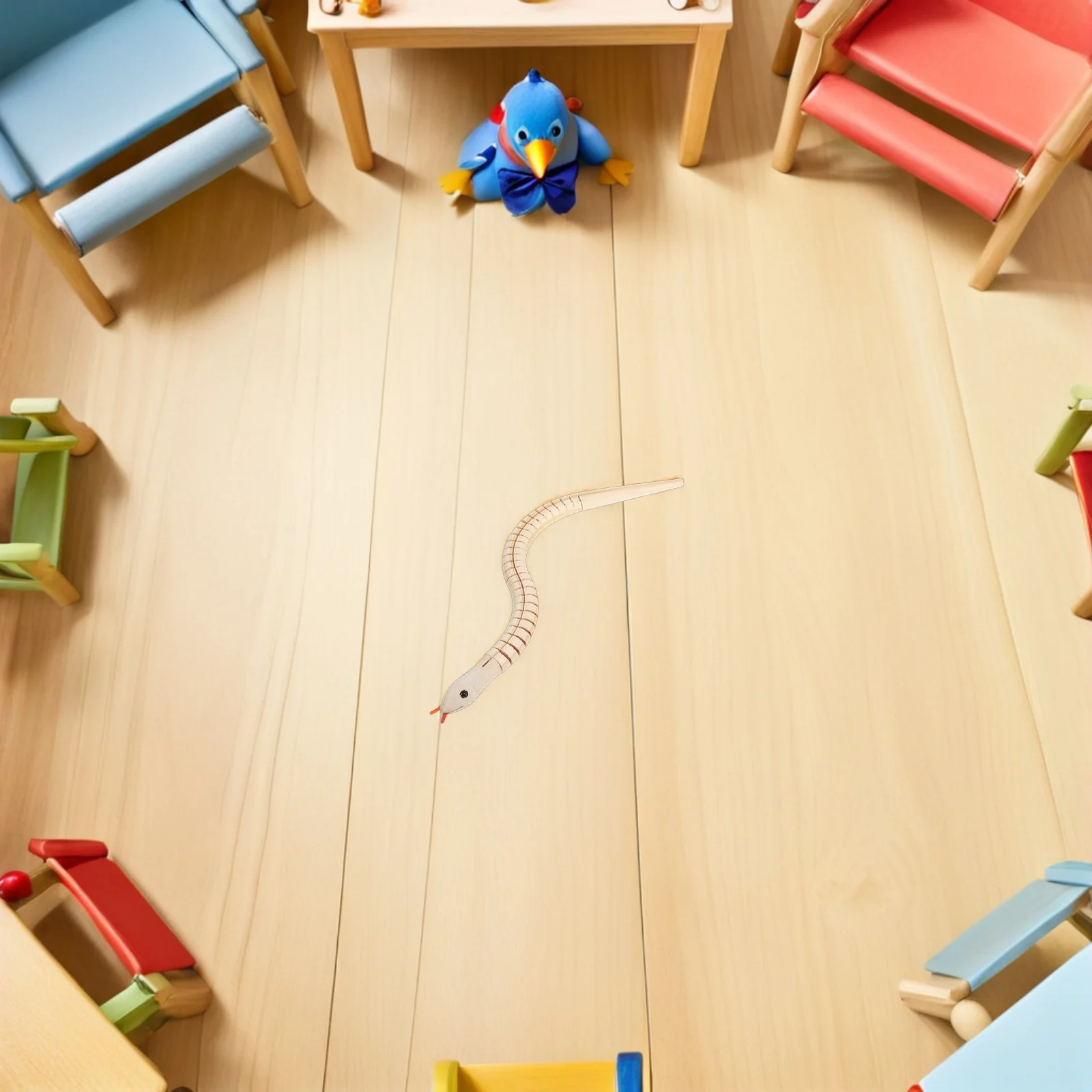 12 قطعة ثعبان الخشب الطبيعي لم تنته 30 سنتيمتر الحرف المرنة الاطفال المزحة الزينة واقعية الخشب ثعبان مجموعة لحفلات عطلة #4