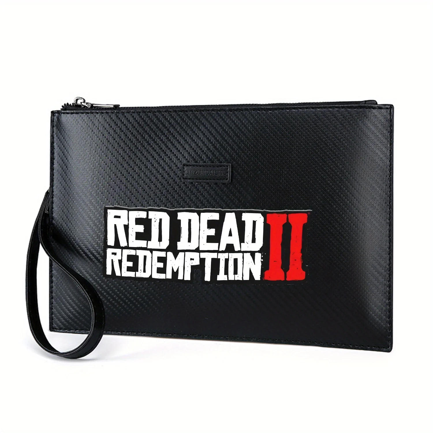 

Логотип Red Dead Redemption на черном фоне. Элегантная мужская сумка из искусственной кожи с принтом, модная и практичная для повседневной носки