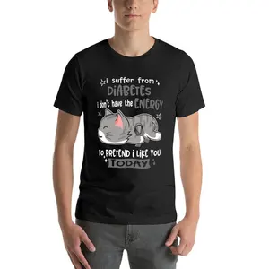 Ich habe keine Energie, um so zu tun, als würde ich dich mögen, Männer t -Shirt, Diabetesbewusstsein, ich leide an Diabetes 10 Hauptverkaufshemd - №5
