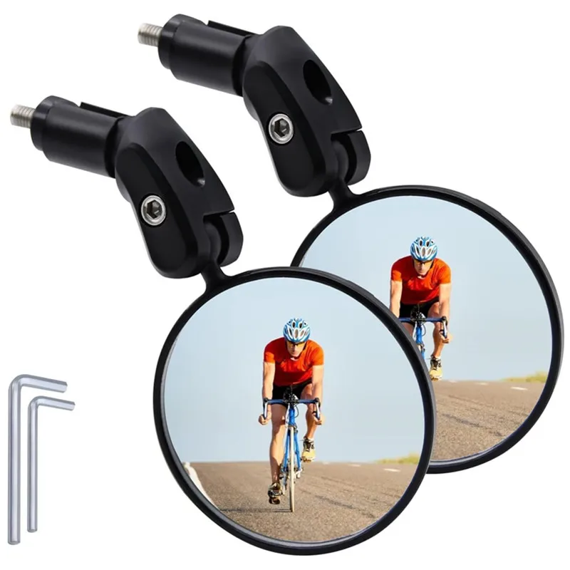 

2PCS Universal Bicycle Rearview Mirror Adjustable Rotate Wide-Angle Cycling Handlebar Rear View for MTB Road Bike Accessories