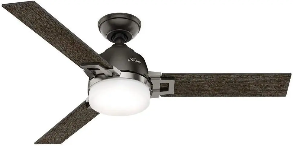 

Hunter Fan Company 59219 Hunter Leoni Indoor Ceiling Fan with LED Light and Remote Control,Noble Bronze/Brushed Nickel,