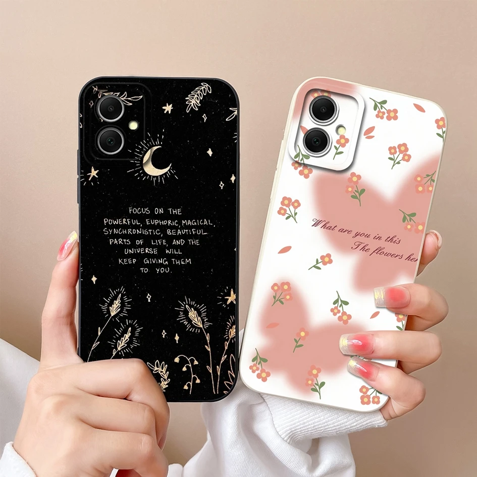 Cute Frog Panda Pattern Cover For Samsung A06 Funda Liquid Soft Silicone Shockproof Phone Cases Housing For Galaxy A 06 4G Shell