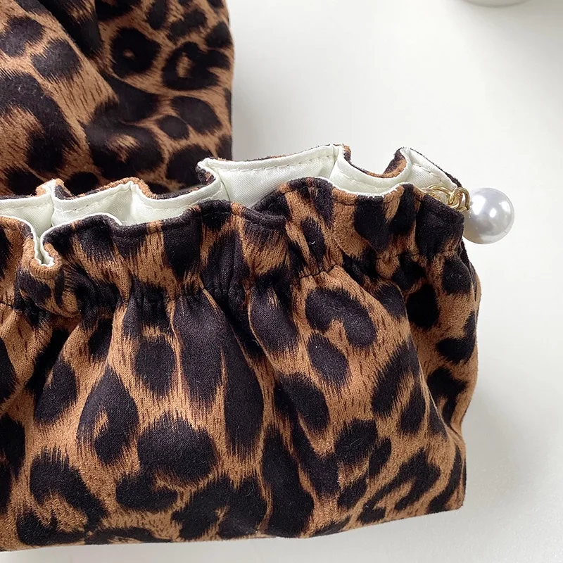 Mode Frauen Perle Reiß verschluss Make-up Tasche große Kapazität Toiletten artikel Reise veranstalter Beutel Damen Leopard gedruckt Make-up Taschen Geschenk – Detail 7