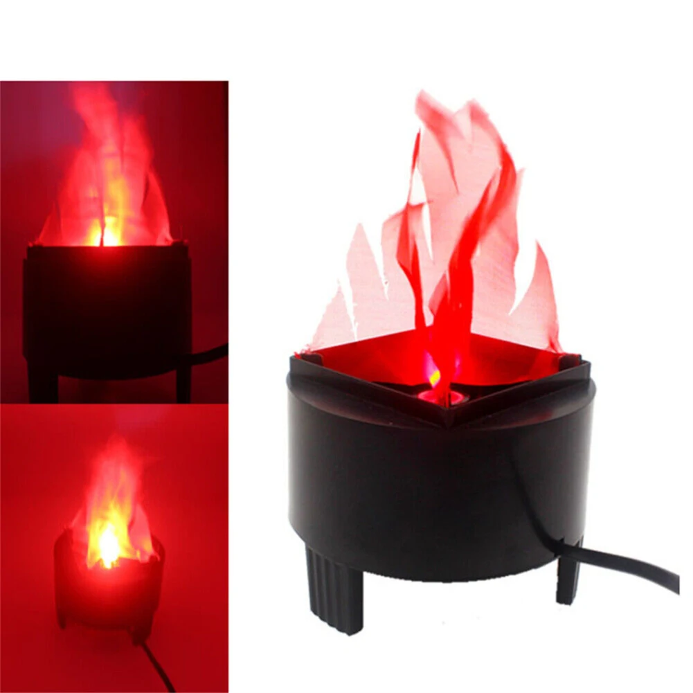 3D Fake Flame Lamp 110V/220V Electric Campfire Artificial Flickering Flame Table Lamp For Halloween Christmas Party