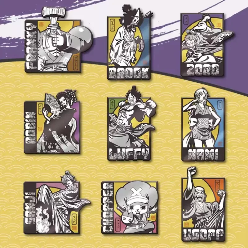 KAYOU Genuine ONE PIECE Japanese Style Badge Series Monkey D. Luffy Roronoa Zoro Collection Card Anime Peripheral Holiday Gift