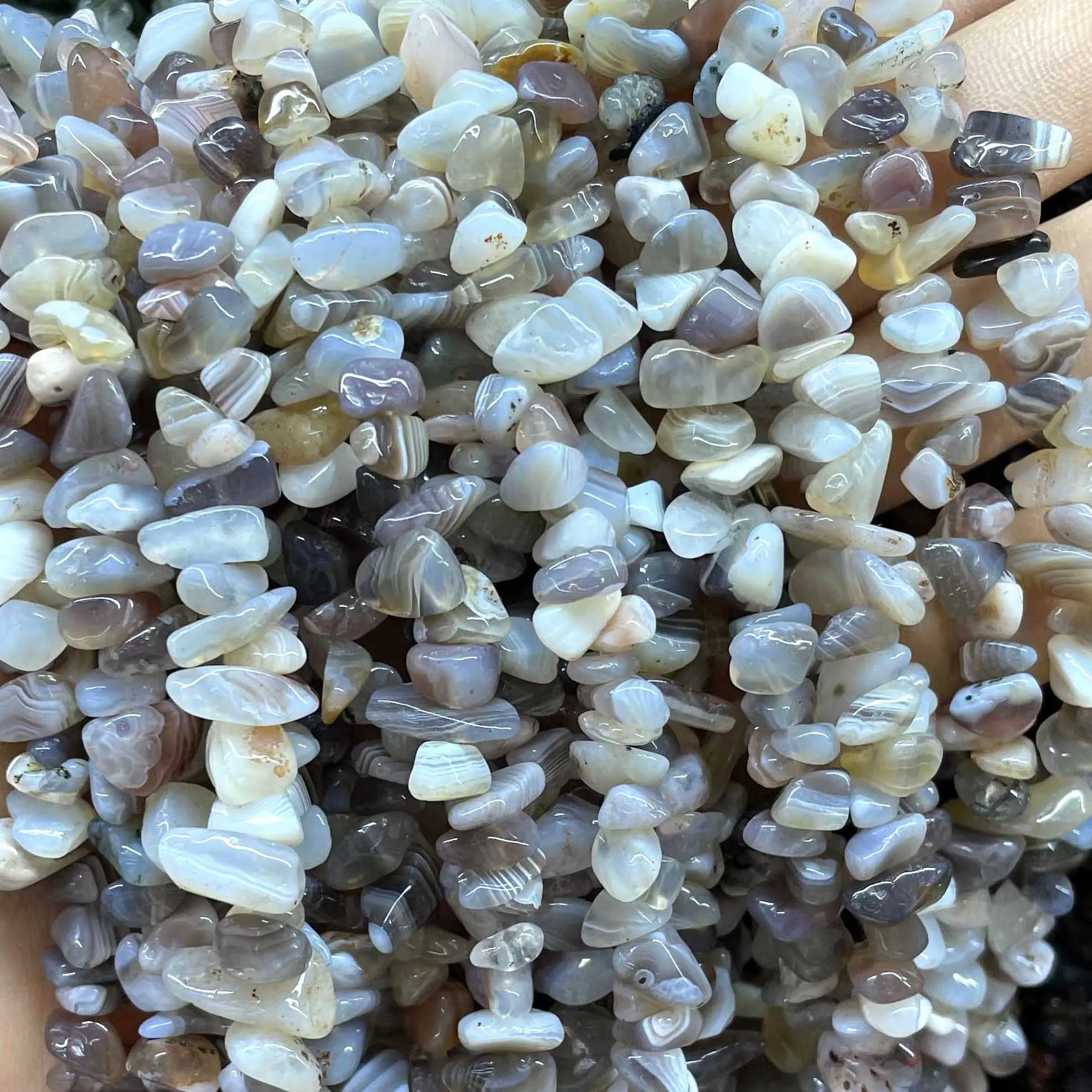 Naturstein unregelmäßige Freiform Aventurin Achate Amazonit Jades Chip Kies Spacer Perlen für Schmuck herstellung DIY Zubehör – Detail 5