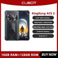 Cubot KingKong ACE 2 Rugged Smartphone android 14, 16GB RAM(6GB+10GB), 128GB ROM, 6.56-Inch 90Hz Screen Ultra-thin Mobile Phone