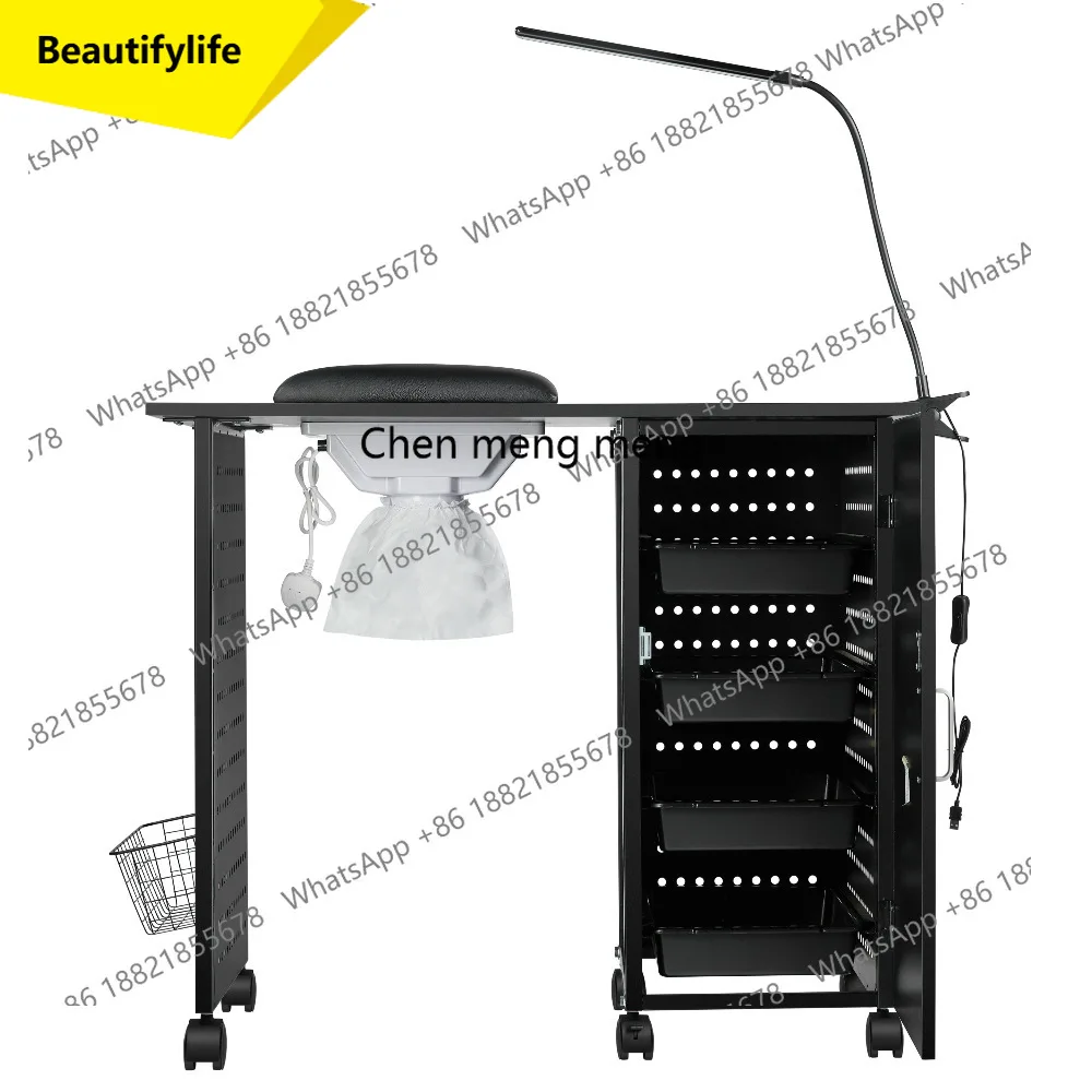 

01A Nail table Portable folding manicure table Folding manicure table with waterproof storage bag Nail light