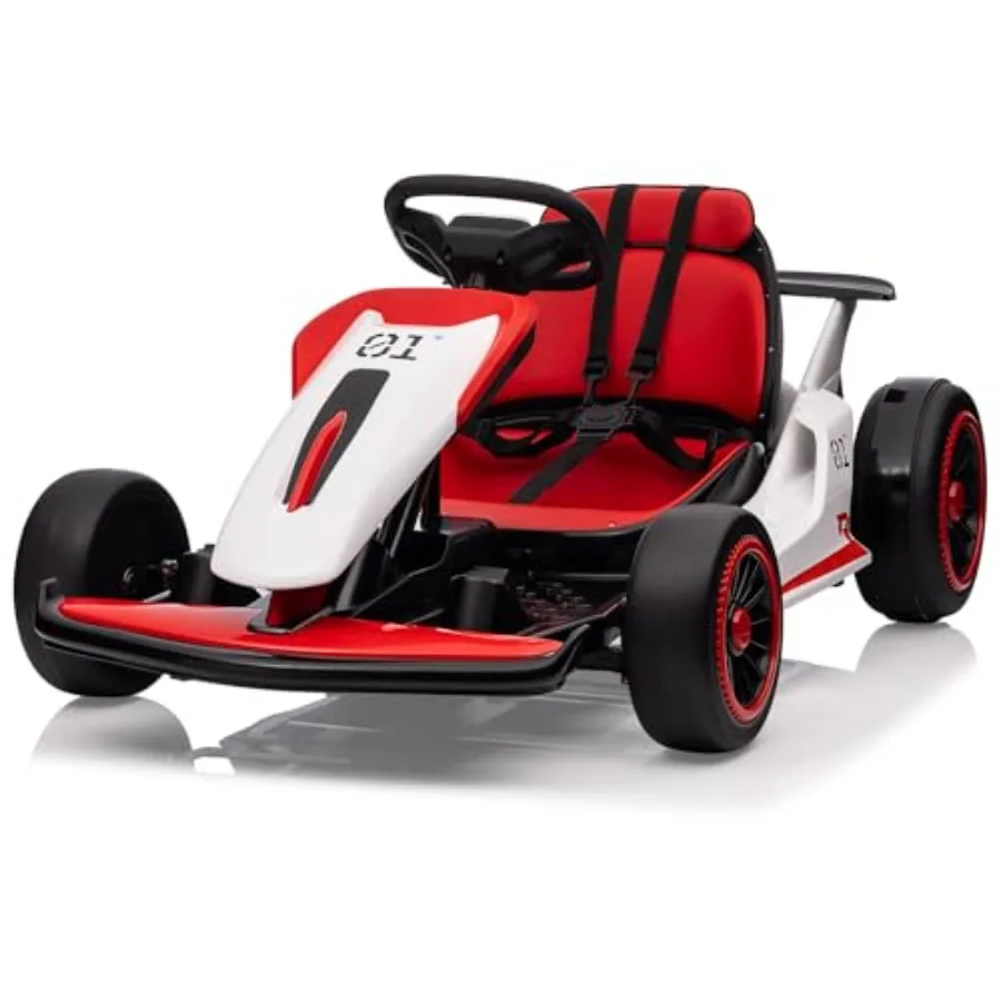 

Electric Drift Go Kart for with 200W Dual Motor and 7AH Battery 8.1MPH Max Speed 360 Drifting 5-Point Safety Belt 110LBS Load C