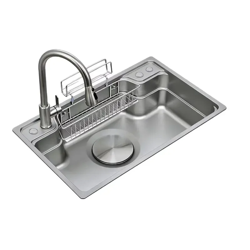 STLF Modern Undercounter Single Sink Kitchen Sink 304 Stainless Steel Thickened Deep Basin Anti-rust Easy to Clean Sink