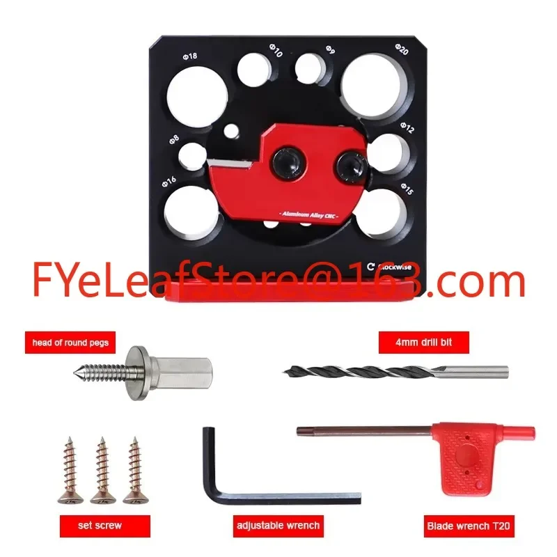 8-hole electric drill turner Adjustable Woodworking Electric Drilling Dowel Maker DIY Tools