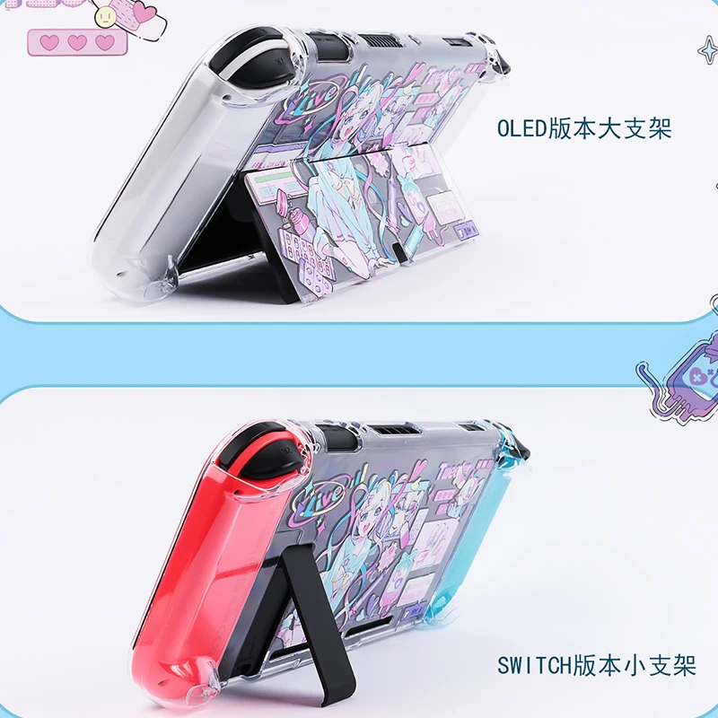 Śliczny przełącznik oled Anime Wygląd gry Etui ochronne NS Switch Lite Przezroczysta twarda skorupa Odpowiednia dla Nintendo Switch Oled — zdjęcie produktu 6