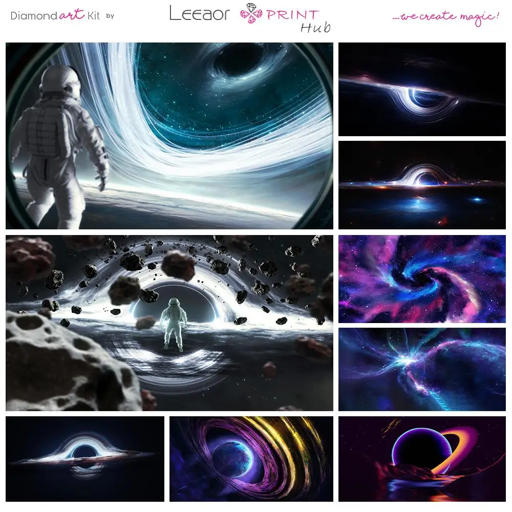 풍경 5d 다이아몬드 페인팅 우주 크로스 스티치 키트, DIY 우주 비행사 픽셀 아트 자수 모자이크 홈 장식, 취미 선물