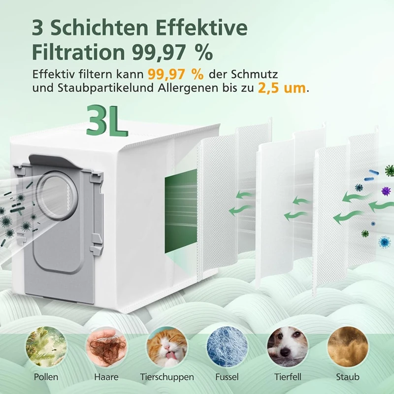 ABKP-Per Roborock Qrevo Curv/P20 Pro Rullo Principale Spazzola Laterale Filtro Hepa Mop Panno Sacchetto per la Polvere Robot Aspirapolvere Parti