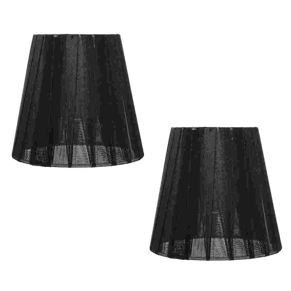 

2 Pcs Gauze Lampshade Screen Screens Wall Replacement Bulbs Modern Elegant Accessories