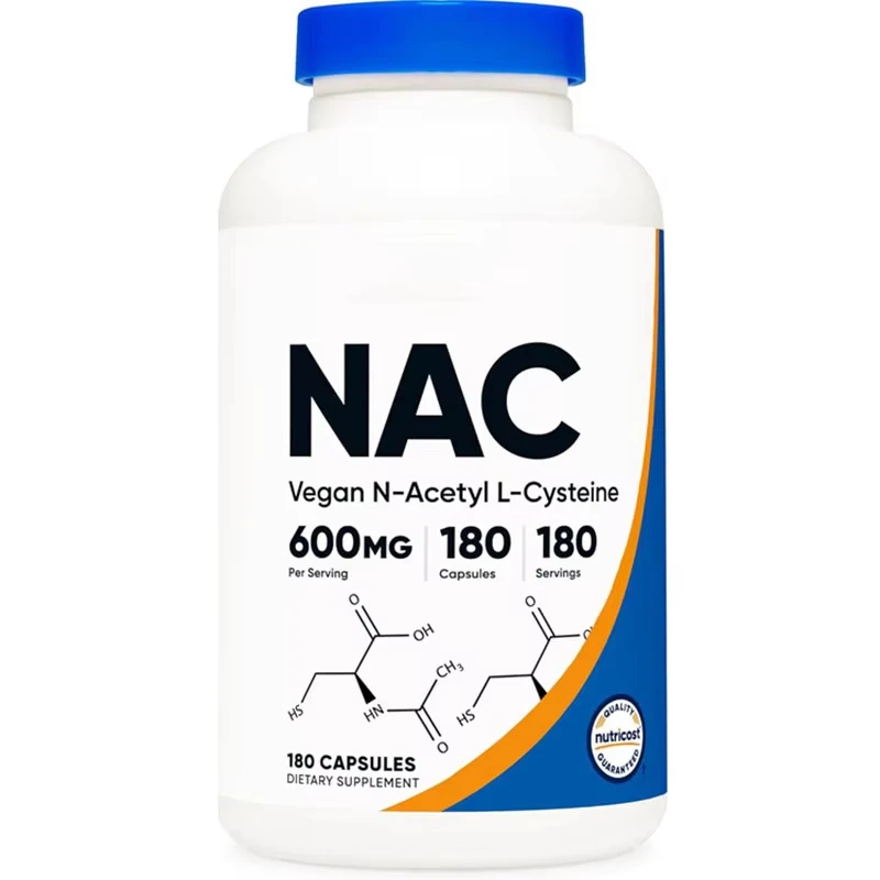 

Nutricost N-Acetyl L-Cysteine (NAC) 600 мг, NAC + добавка глутатиона для поддержки здоровья кожи - антиоксидантная добавка 180 капсул
