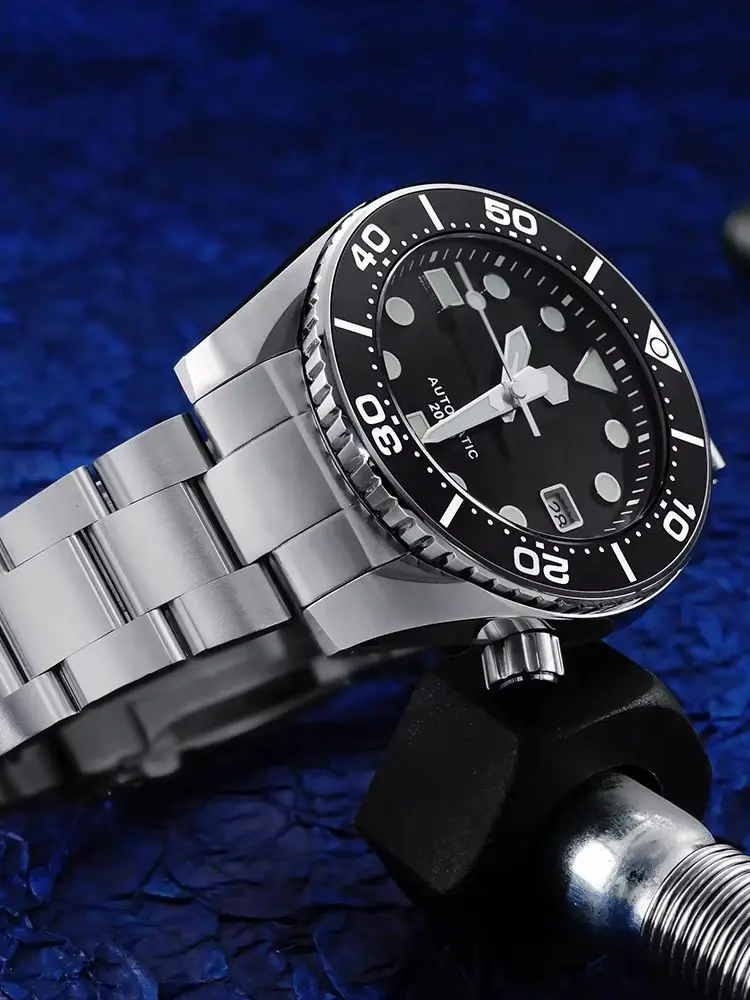 San Martin Diver MM200 NH35 Men Automatic Mechanical Watches Luxury Sapphire Ceramic Bezel 20Bar BGW-9 Lume Date Window SN0079