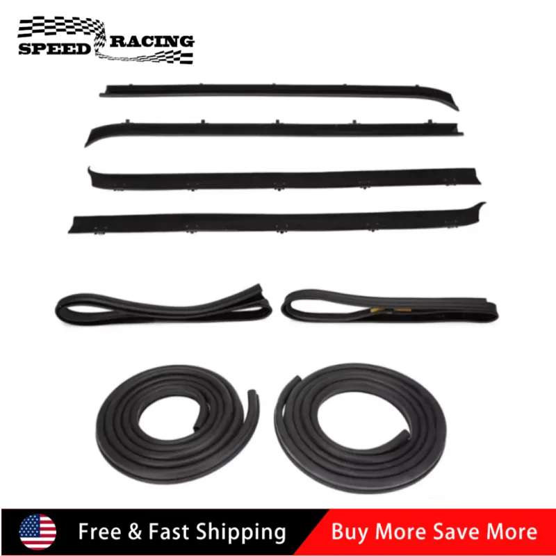 

Комплект уплотнений для окон передней двери, комплект уплотнений для 1981-1986 GMC C1500 2500 3500 Chevy C10 C20 C30 K10 K20 Black