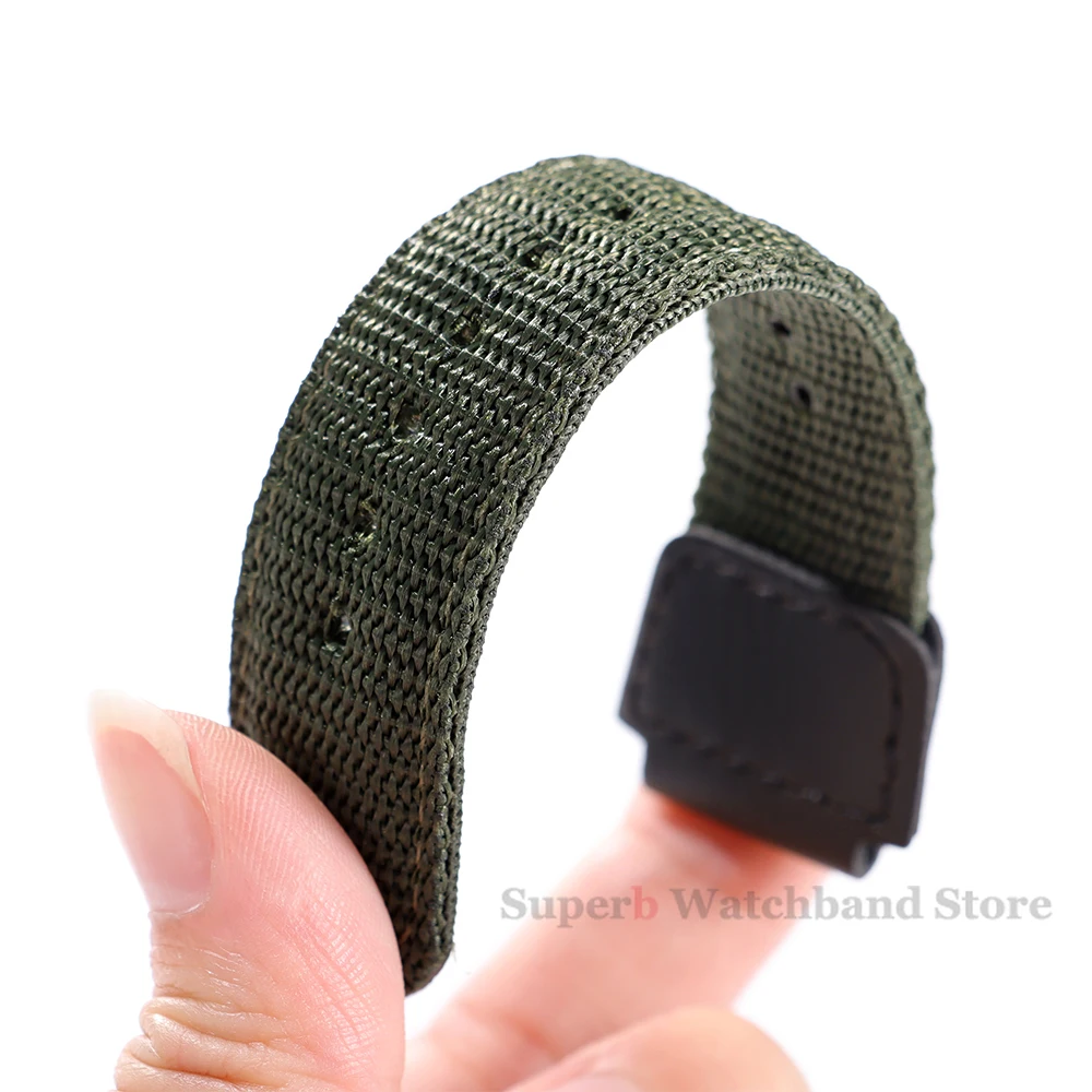 18 مللي متر حزام ساعة من النايلون ل كاسيو AE-1200 1300 AE-1000W F91W F84 AEQ-110W SGW-300H قماش الرياضة حزام ساعة رجالي اكسسوارات