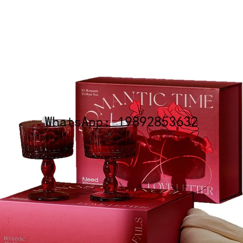 LZ rose scented candle modeling wax scented gift box wedding engagement wedding Qixi Festival gift souvenir