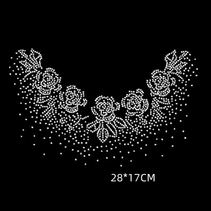 

Flower decor hot fix rhinestone motif iron on crystal transfers design sticker fixing rhinestones sticker patches applique