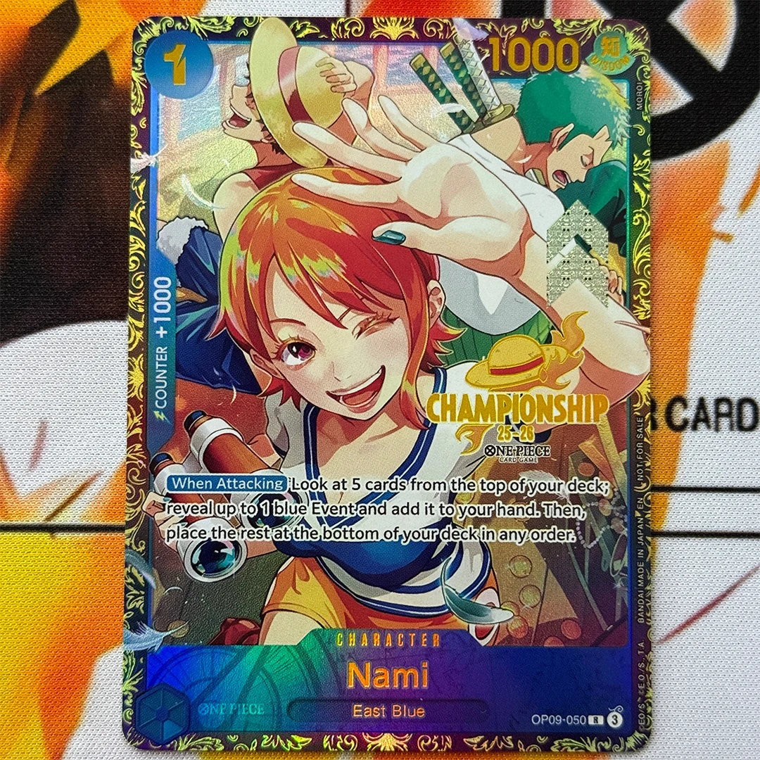 

DIY-прокси 2025: Промо-материалы One Piece # Коллекционная карта 050 Nami Championship 25-26-TOP 64, самодельная, OPCG (OP-PR)