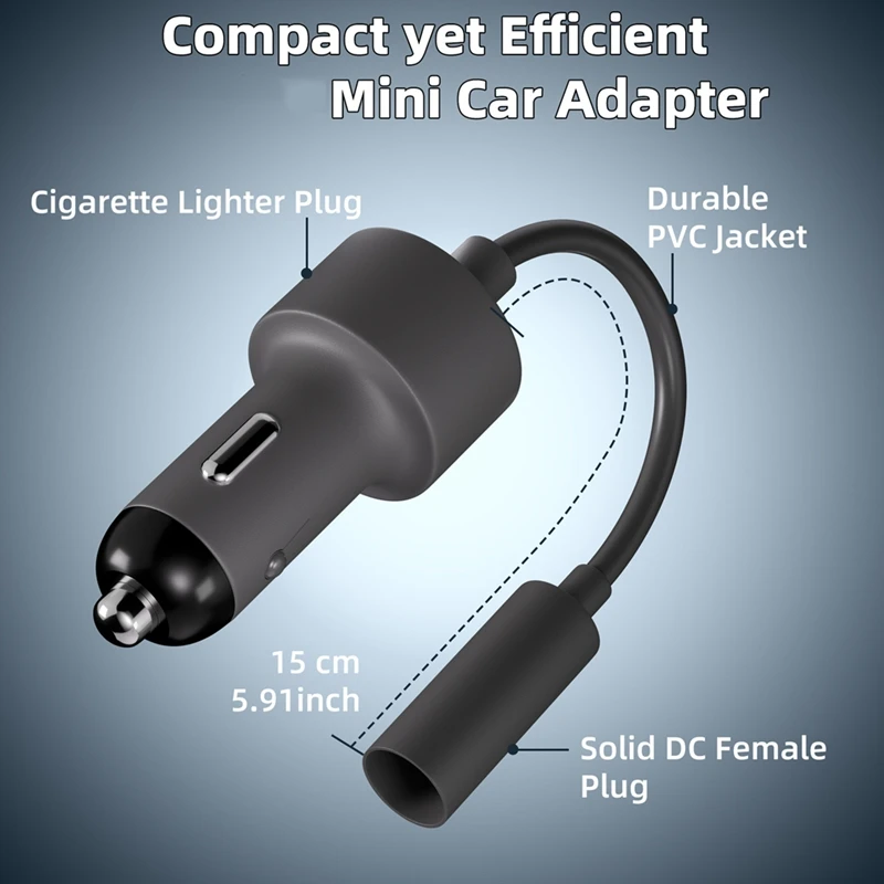 Mini Car Adapter with Step Up Booster,Power Converter to 20V 3A for Mini Lighter Power Adapter [33A HomePro]