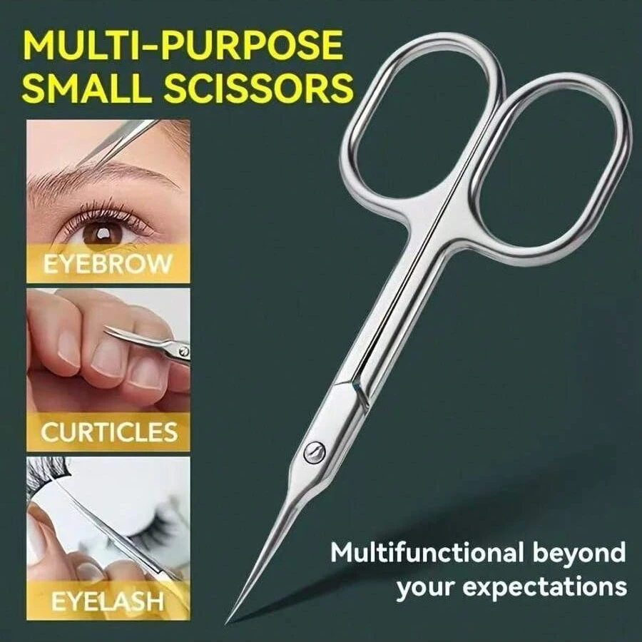 1pcs Ultra-Sharp Beauty Shears, Professional Small Scissors for Precise Trimming of Eyebrows, Cuticles & Eyelashes, Smooth & Clean Cutting Performance