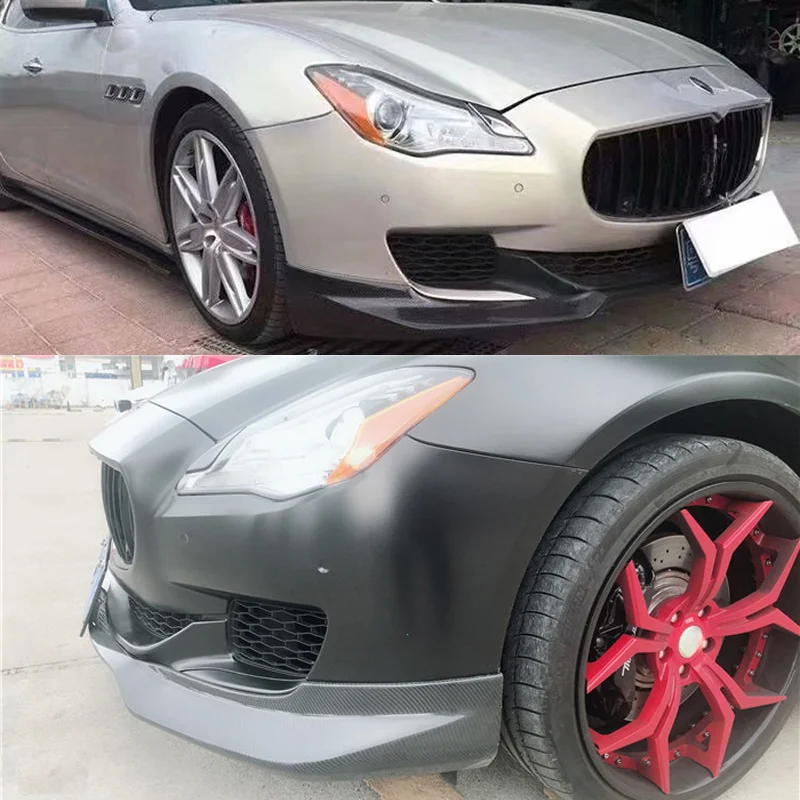 High-end Custom Body Kit For Old-to-New ConversionQuattroporte Carbon Fiber Front Lip Spoiler Body Kits For Quattroporte 2013-2
