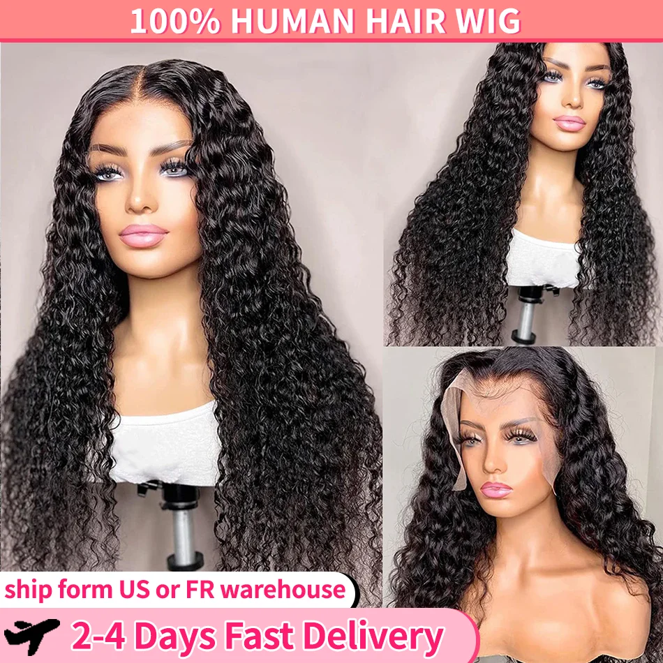 HD 13x4 Lace Front Wigs Deep Wave Human Hair Lace Wig Water Wave 4x4 Lace Closure 200% 13X6 HD Lace Frontal Wig Curly MYLOCKME