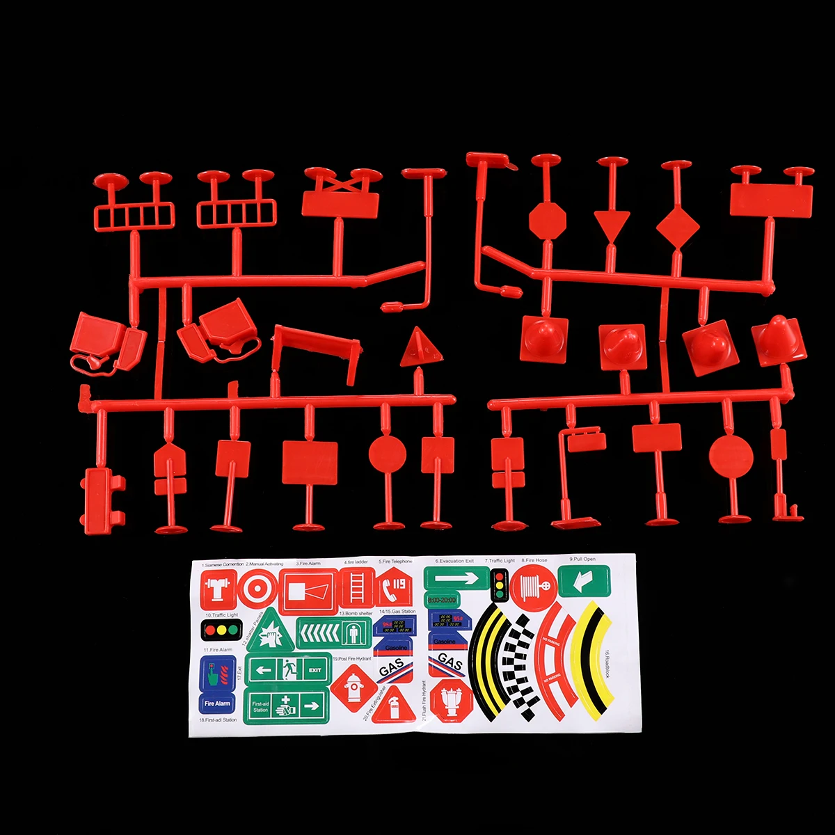 

112 Pcs Toddler Toys Traffic Signs Street Children Educational Outdoor Logo Warning Baby